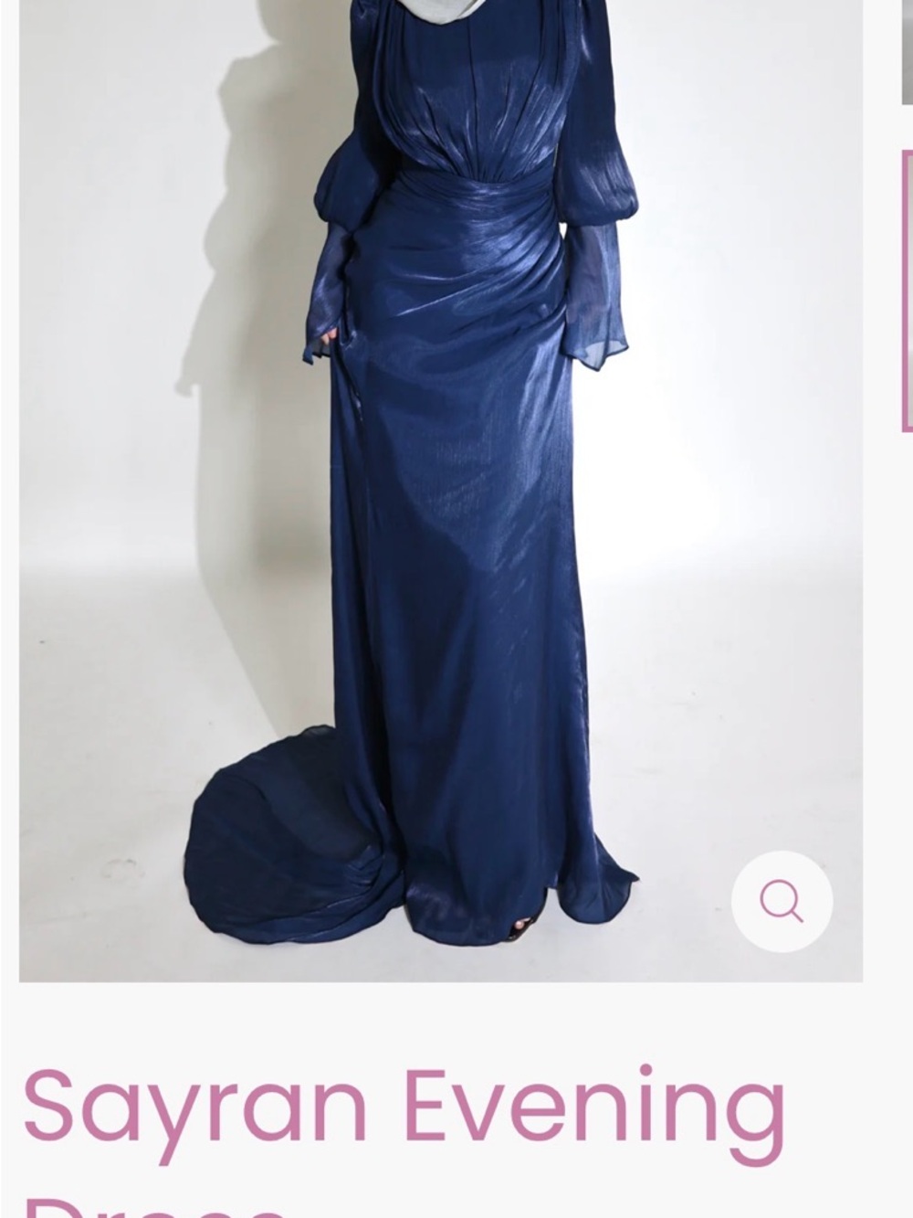 Navy Blue Maxi Evening Dress